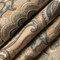 Gold Blue and Green Abstract Paisley Upholstery Fabric by The Yard - Sku: Ballard Laguna